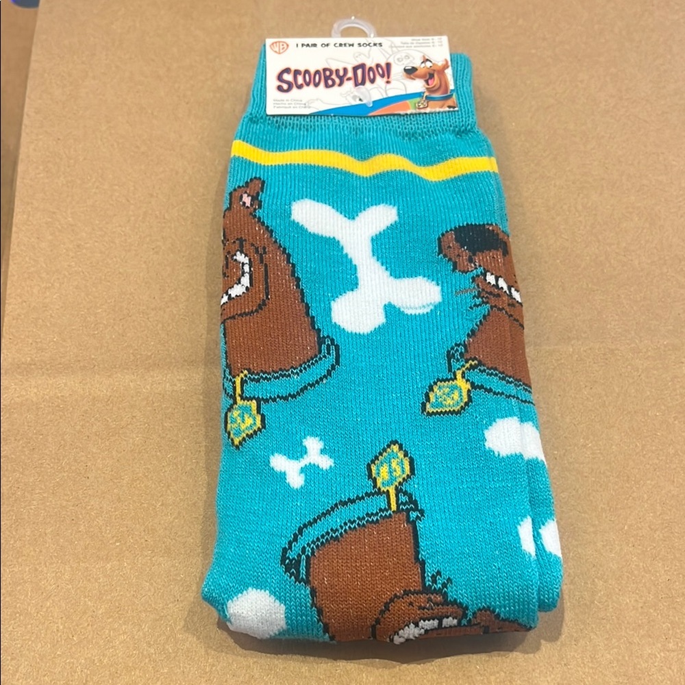 Blue and Yellow Casual Socks with Playful Design